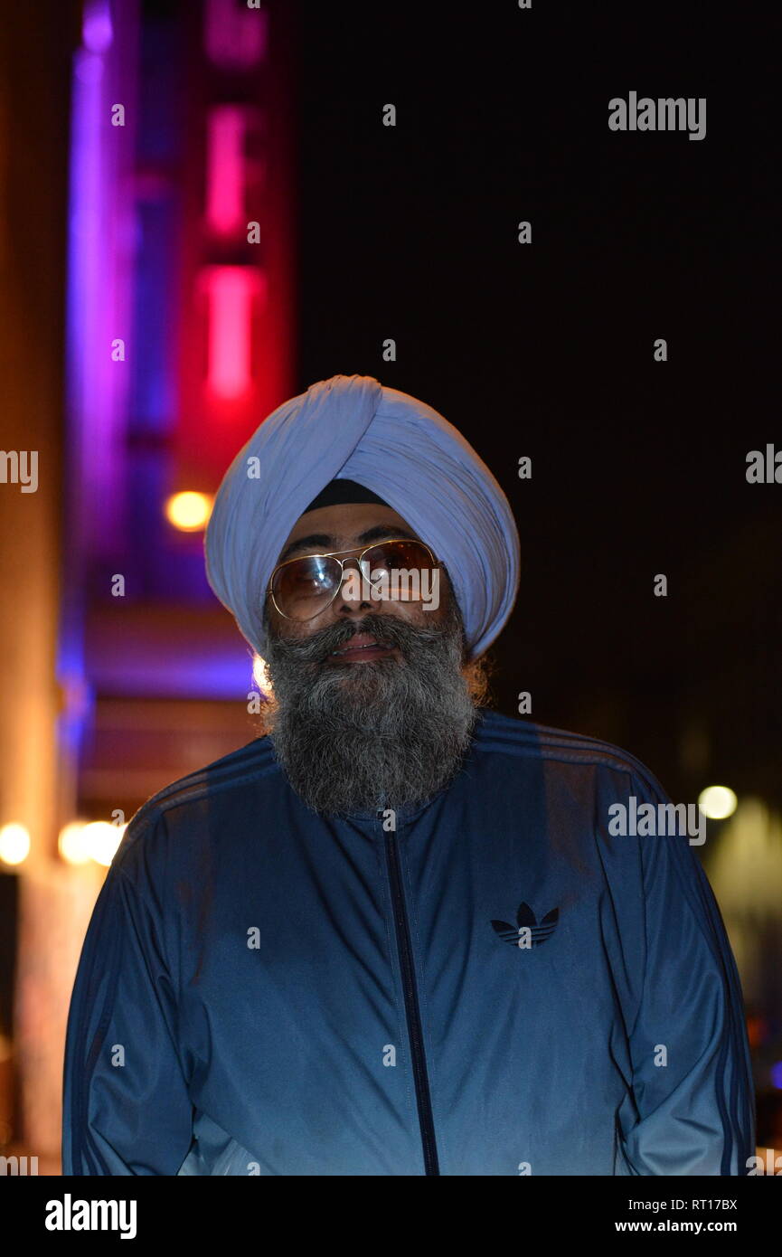 Glasgow, UK. 26th Feb, 2019. Hardeep Singh Kohli seeon the red carpet at the Scottish Premier of the film, Prophecy, at the Glasgow Film Theatre. Credit: Colin Fisher/Alamy Live News Stock Photo