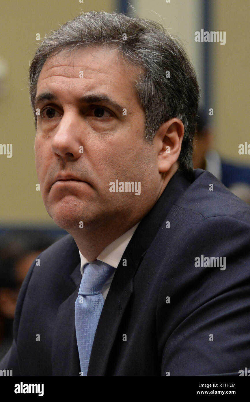 Washington Dc, Usa. 27th Feb, 2019. Michael Cohen, Formerly President 