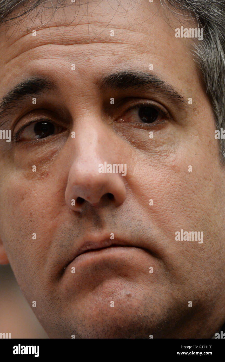 Washington DC, USA. 27th Feb, 2019. Michael Cohen, formerly President ...
