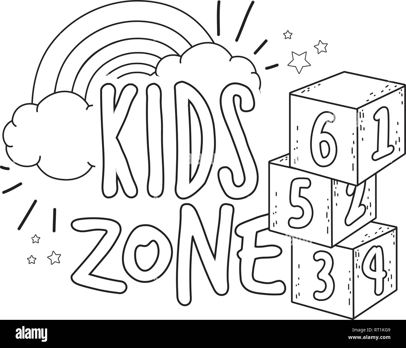 blocks numbers toys with rainbow Stock Vector Image & Art Alamy