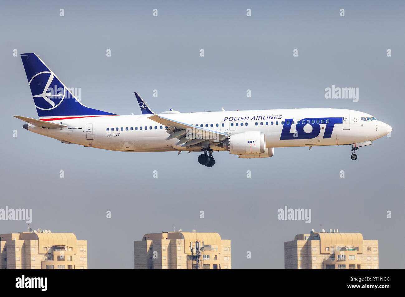 TEL AVIV, ISRAEL-February 24, 2019: Boeing 787 of Air Canada At Ben-Gurion international Airport. Stock Photo