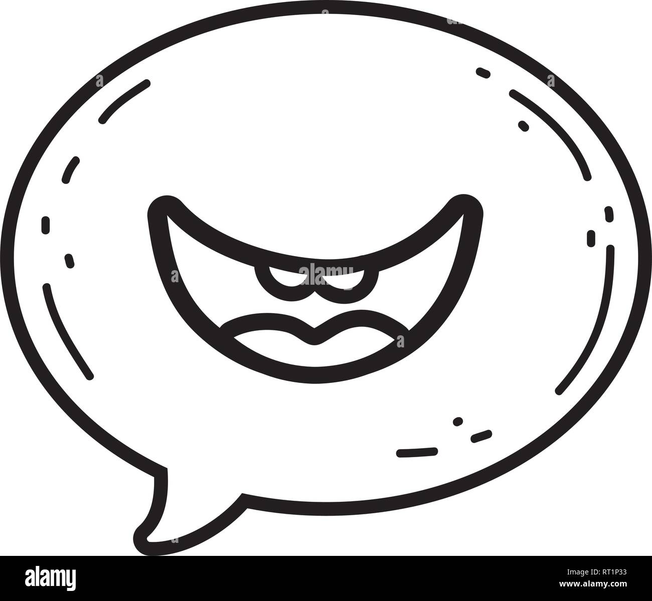 comic speech bubble with smile Stock Vector Image & Art - Alamy
