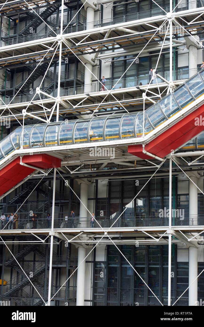 Centre Pompidou Paris Stairs Stock Photos & Centre Pompidou Paris