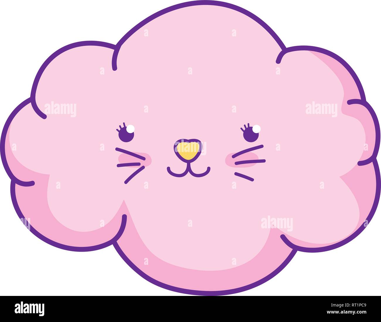 cute cloud kawaii character Stock Vector Image & Art - Alamy