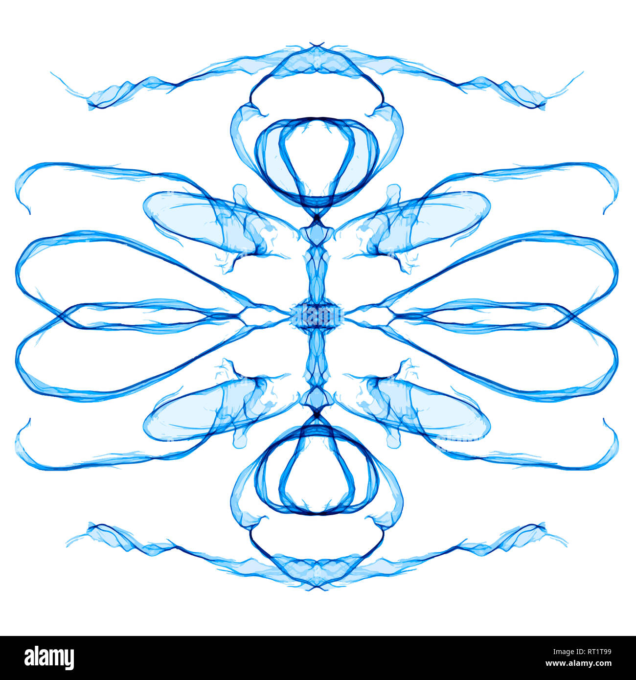 Beautiful abstract symmetry figure. Hand drawn linear abstract pattern for banners, logo, postcards, wallpapers etc. Stock Photo