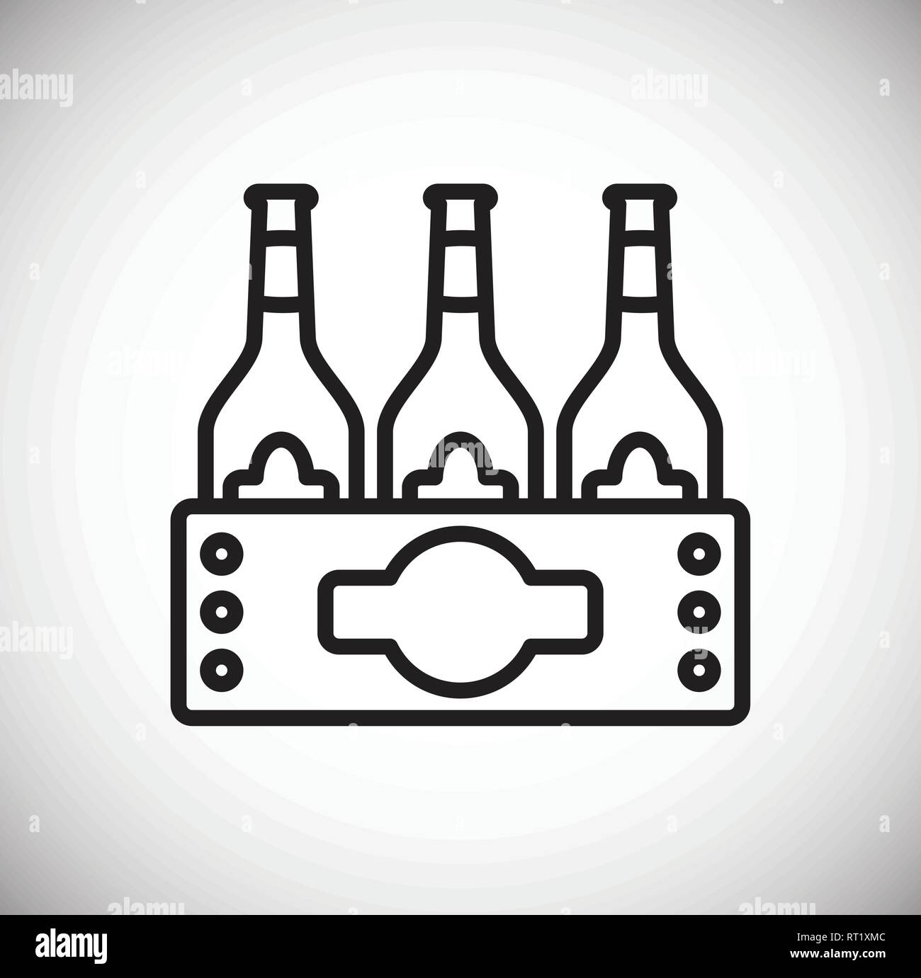 Beer line icon on white background for graphic and web design, Modern ...