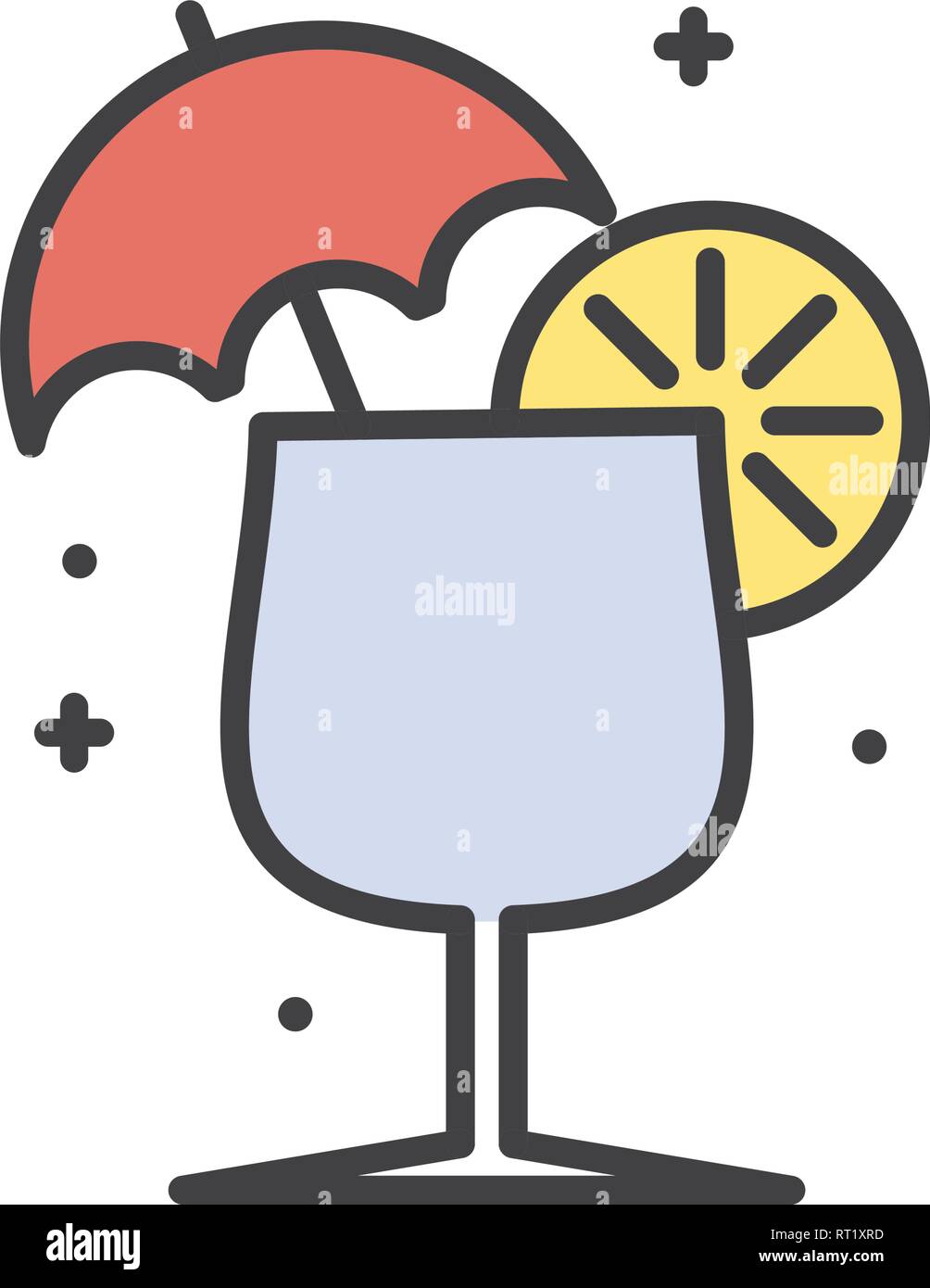 Cocktail line icon on white background for graphic and web design ...