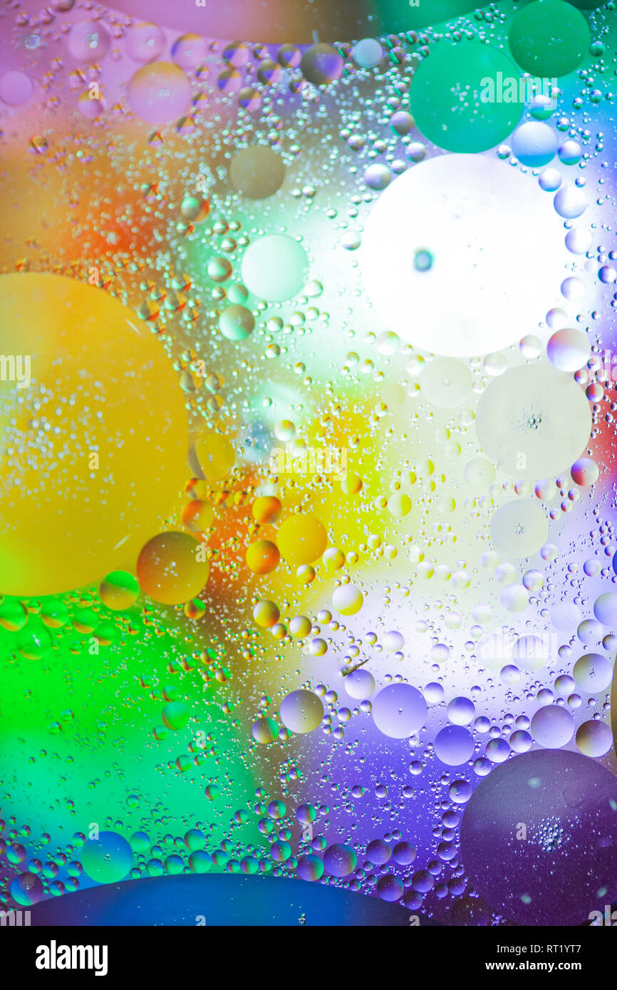 Multicolor bubbles abstract background. Vertical Stock Photo