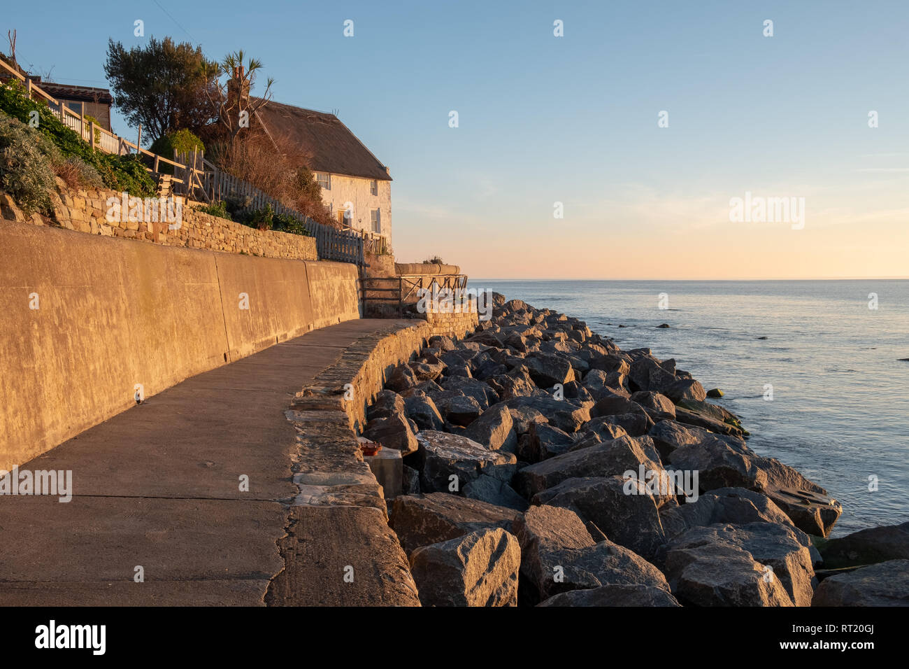 A Thatched Fisherman S Cottage Overlooking Runswick Bay In The