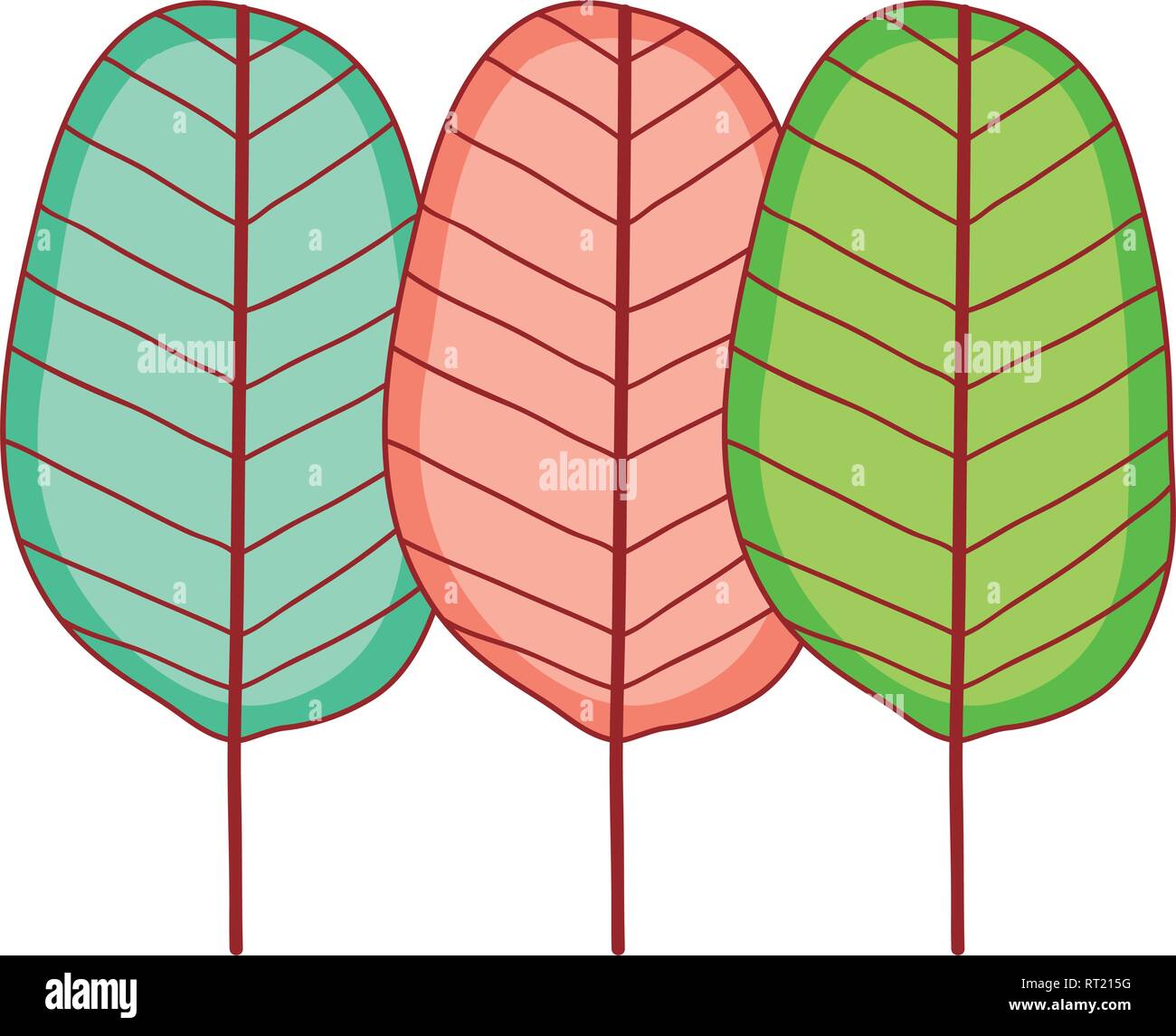 tropical leafs ecology icons Stock Vector Image & Art - Alamy