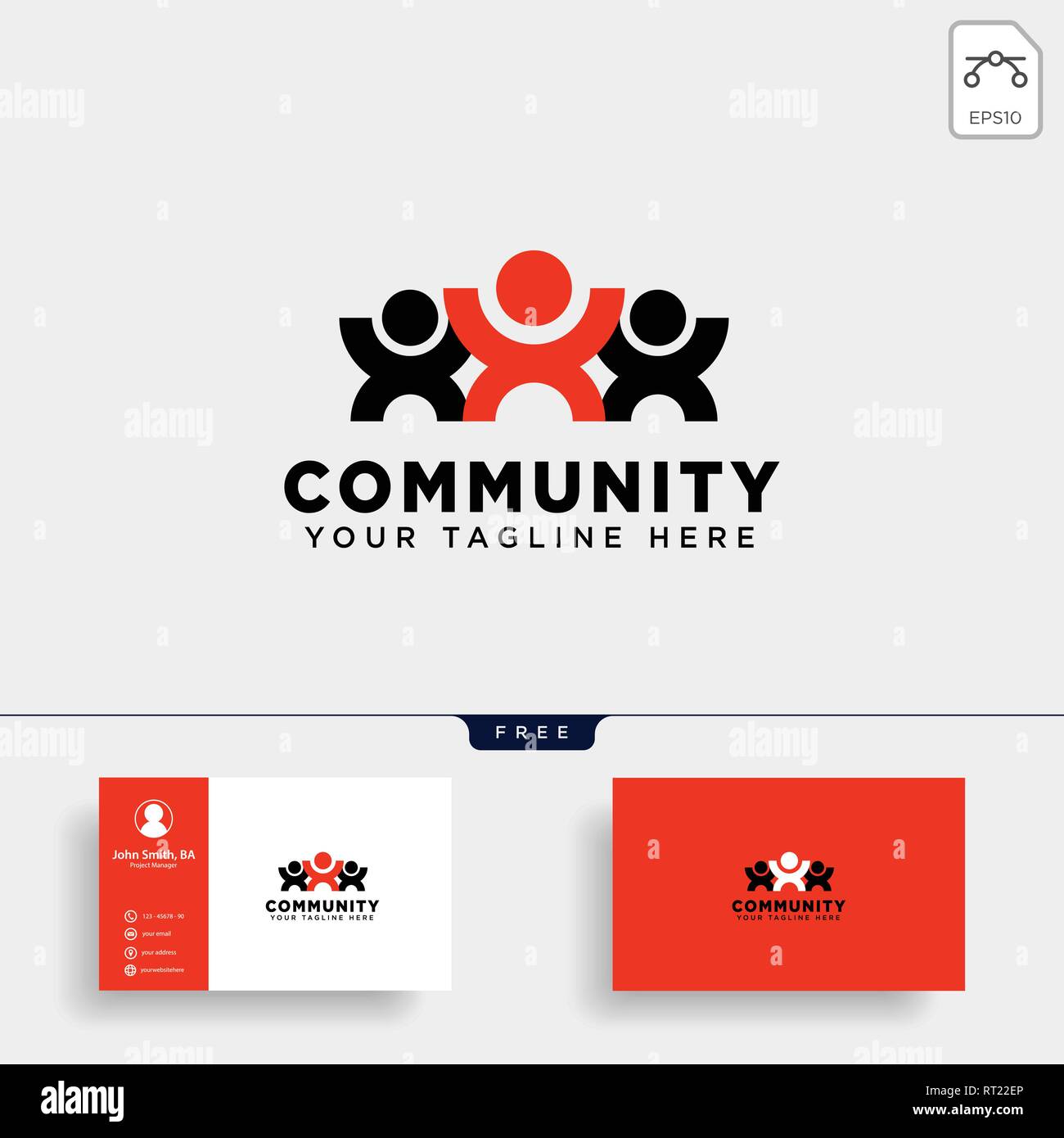 community human logo template vector illustration icon element isolated ...
