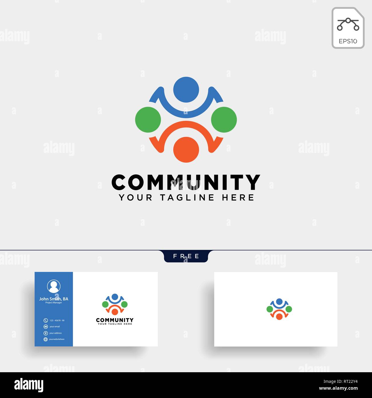 community human logo template vector illustration icon element isolated ...