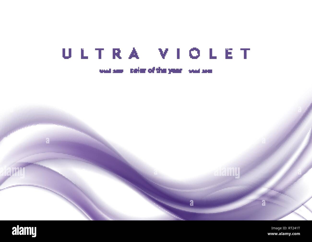 Ultra violet glowing shiny waves abstract vector background Stock Vector