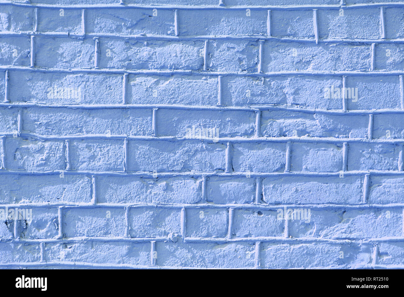 Blue bricks wall texture. Concrete blocks wall background Stock Photo