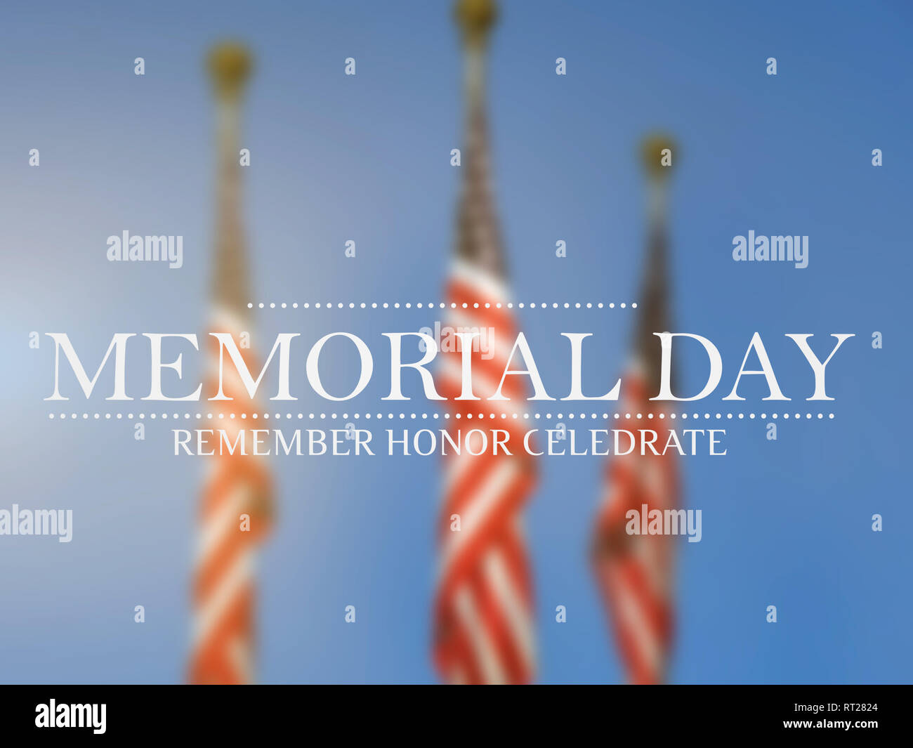 Memorial Day - Remember and honor with USA flag Stock Photo - Alamy