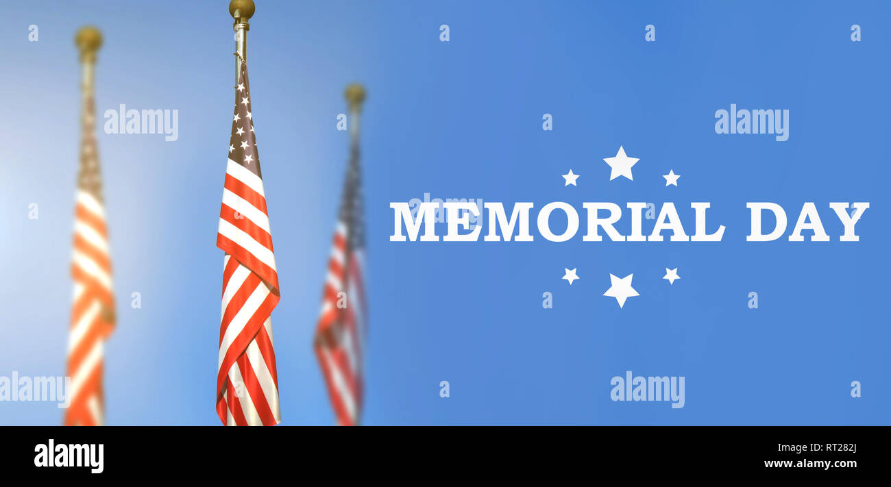 Memorial Day - Remember and honor with USA flag Stock Photo - Alamy