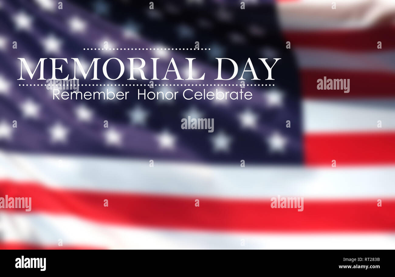 Memorial Day - Remember and honor with USA flag Stock Photo - Alamy