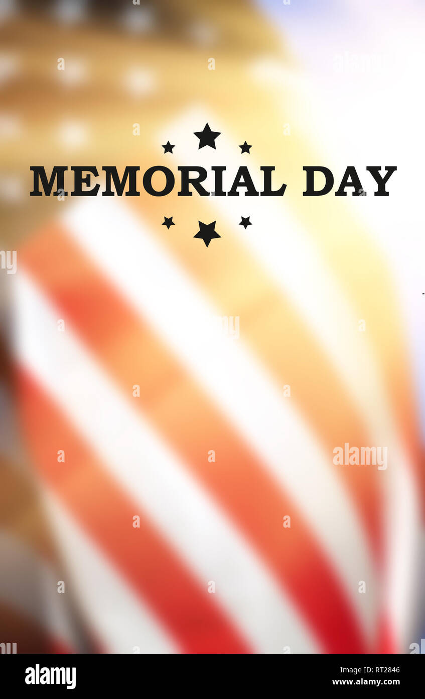 Memorial Day - Remember and honor with USA flag Stock Photo - Alamy