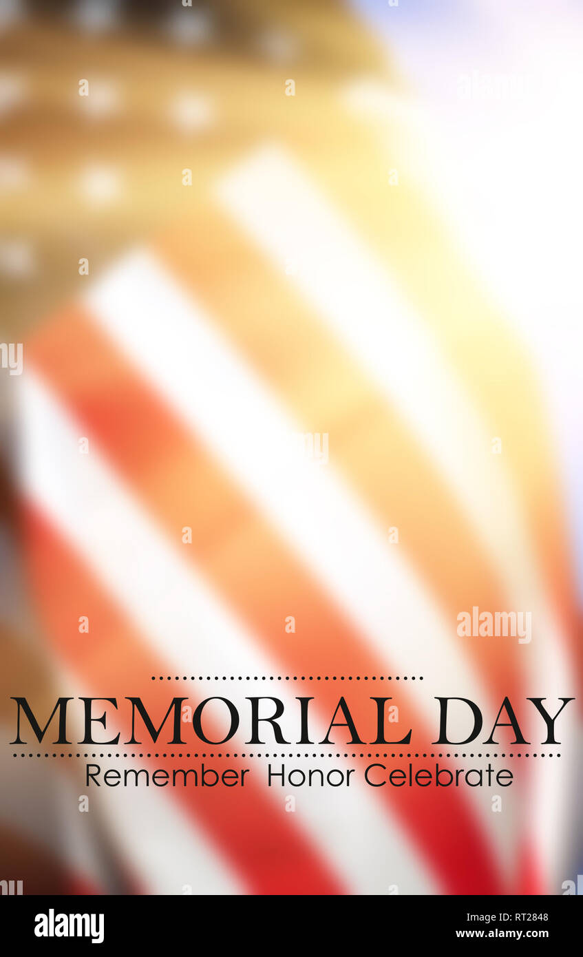 Memorial Day - Remember and honor with USA flag Stock Photo - Alamy