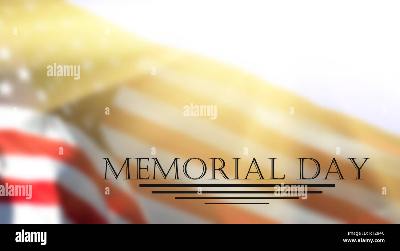 Memorial Day - Remember and honor with USA flag Stock Photo - Alamy