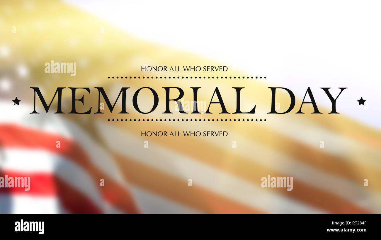 Memorial Day - Remember and honor with USA flag Stock Photo - Alamy