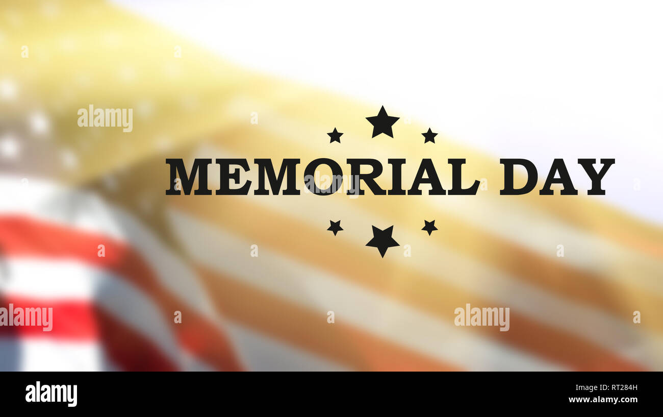 Memorial Day - Remember and honor with USA flag Stock Photo - Alamy