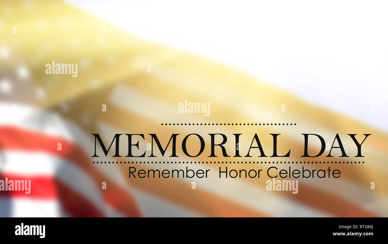 Memorial Day - Remember and honor with USA flag Stock Photo - Alamy