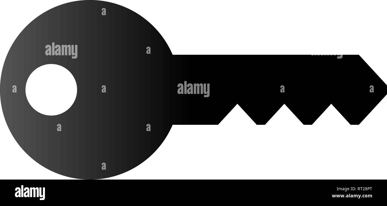 Key symbol icon - black gradient, isolated - vector illustration Stock ...