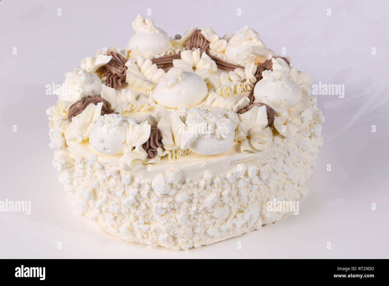Sweet tasty cake with cream Stock Photo - Alamy