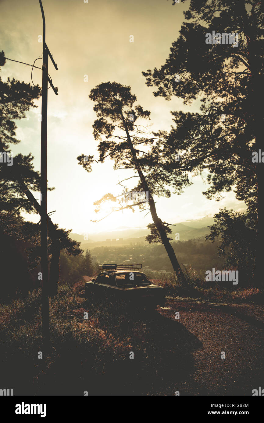 Abandoned junk car in woods hi-res stock photography and images - Alamy