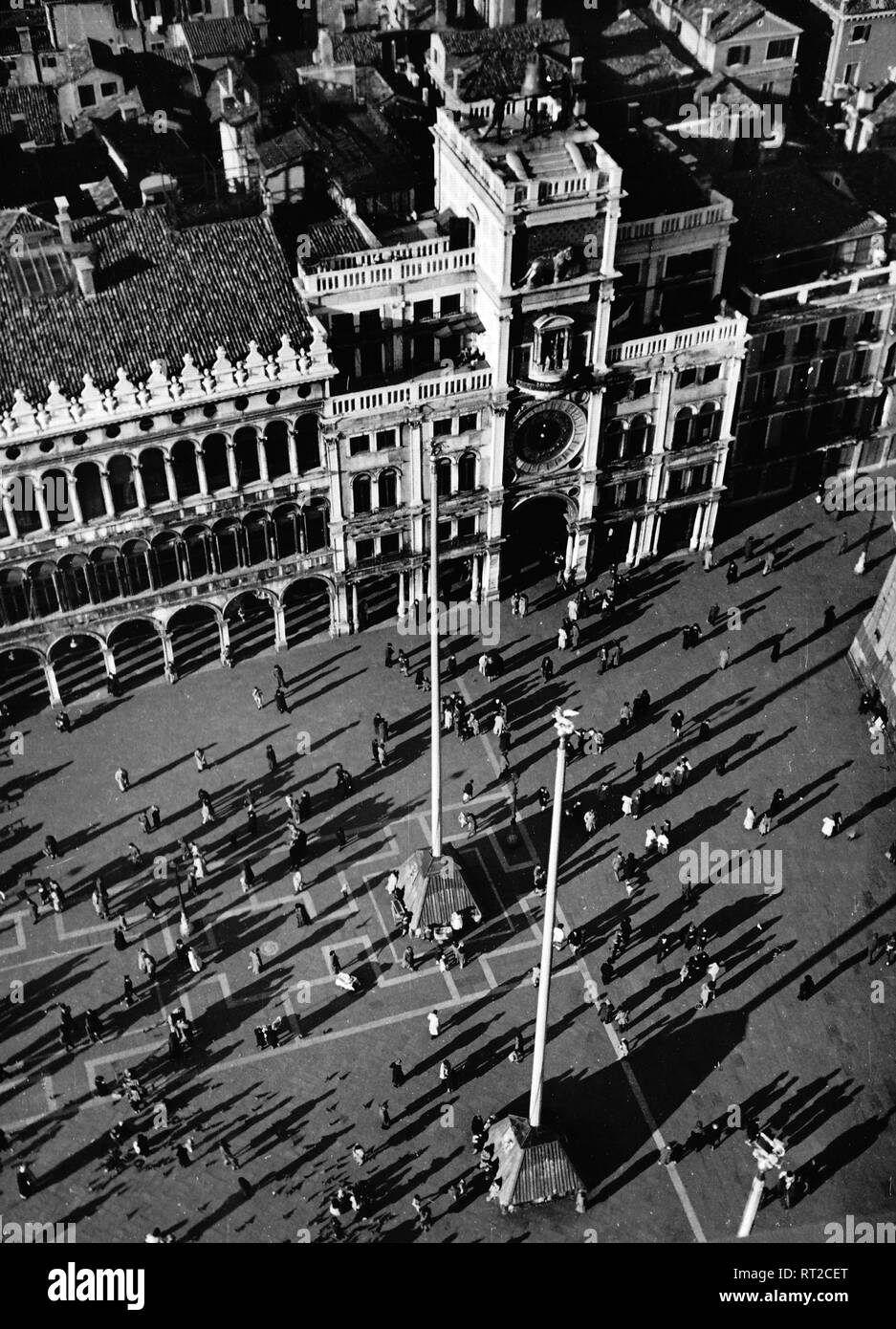 Erich Andres Italien - Die Piazza San Marco vom Campanile Glockenturm. San Marco square at Venice, Italy. 536/15 Stock Photo