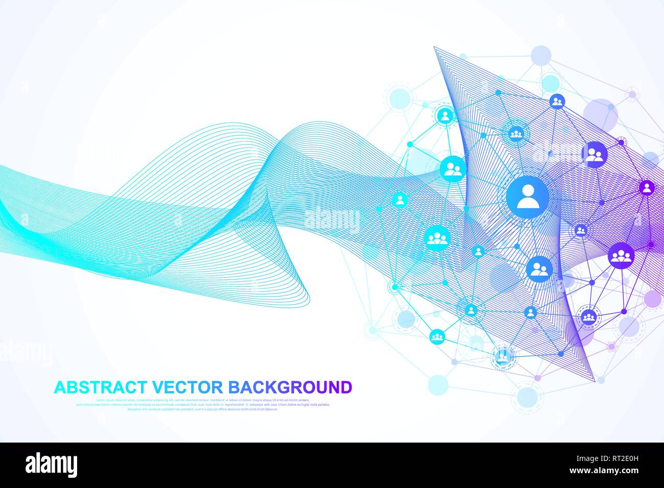 Internet connection background, abstract sense of science and technology graphic design. Global network connection Stock Vector