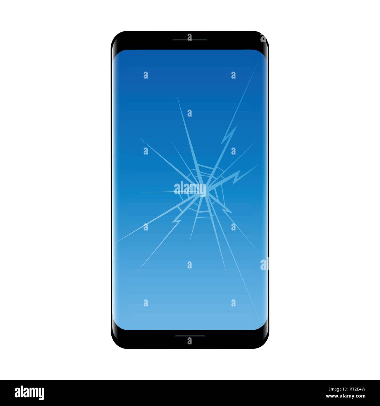 modern smartphone with broken display vector illustration EPS10 Stock Vector