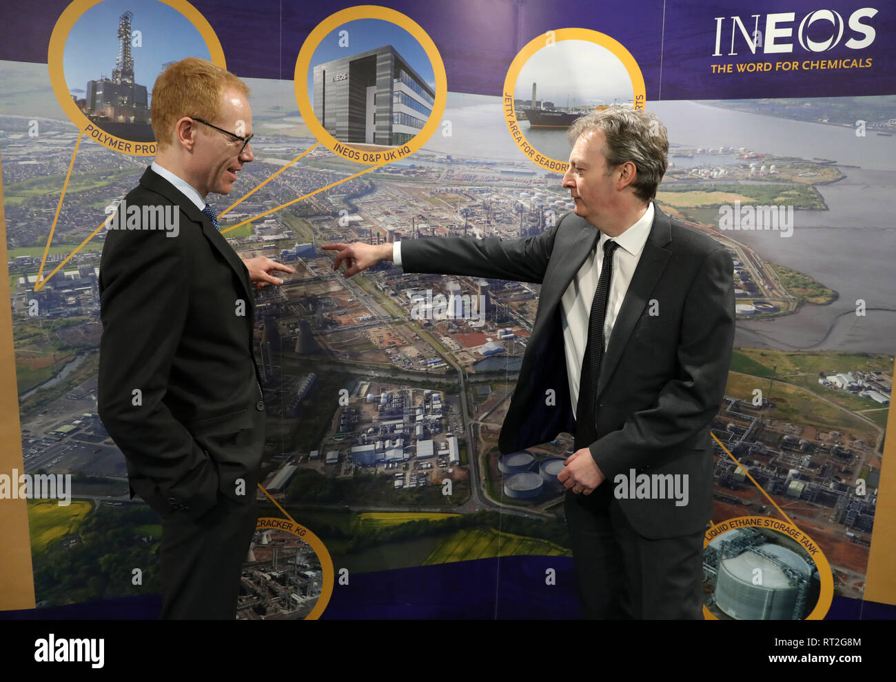 Andrew Gardner Chief Executive Of Ineos Forties Pipeline System Fps And Tobias Hannemann Left Chief Executive Of Ineos O Amp P Uk At Ineos Grangemouth Headquarters After The Company Made An Investment Announcement Stock Andrew Gardner Chief Executive Of Ineos Forties Pipeline System Fps And Tobias Hannemann Left Chief Executive Of Ineos O Amp P Uk At Ineos Grangemouth Headquarters After The Company Made An Investment Announcement Stock