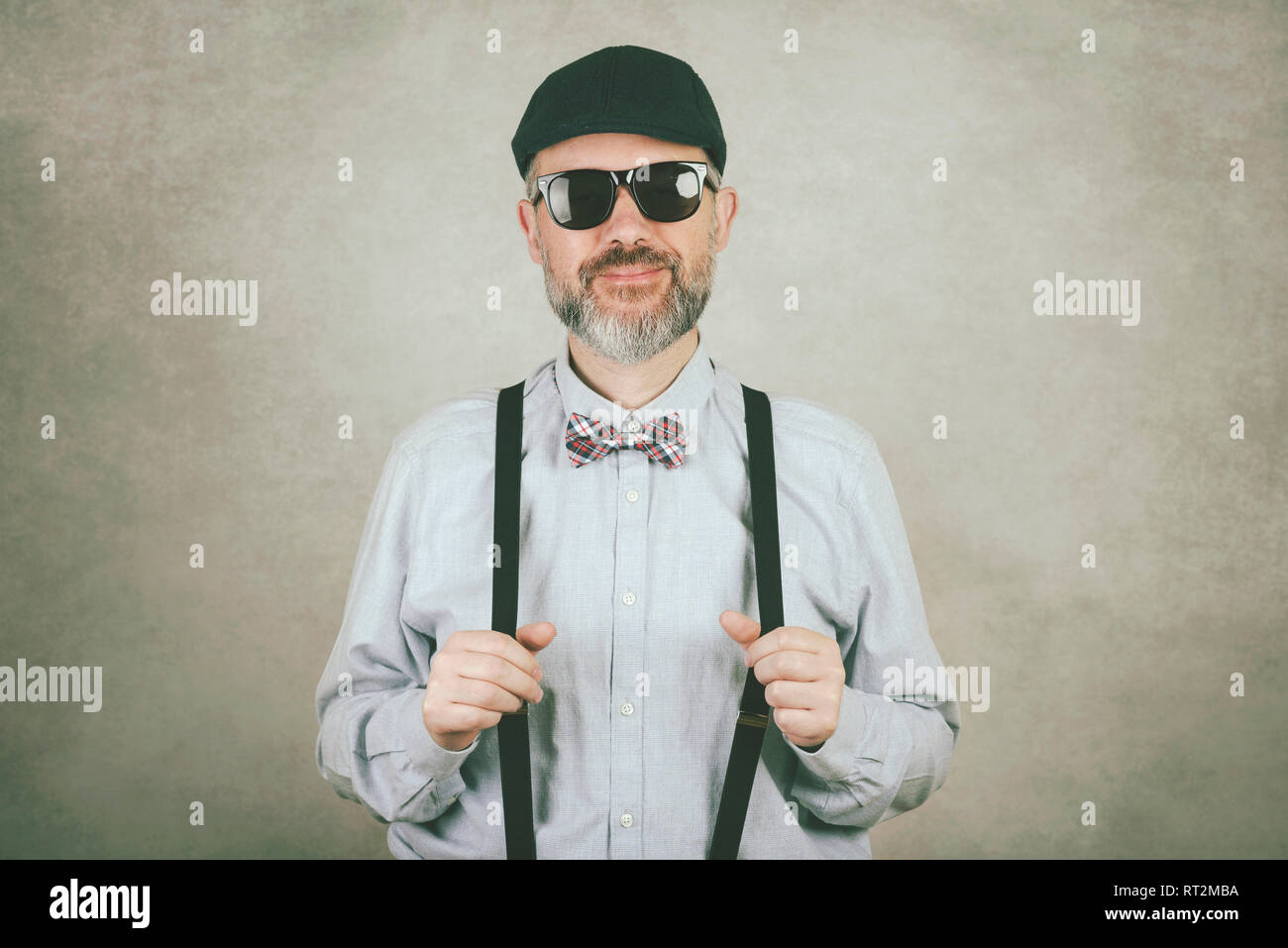 Youth Nerdy Sunglasses Mustaches and Bows Suspenders
