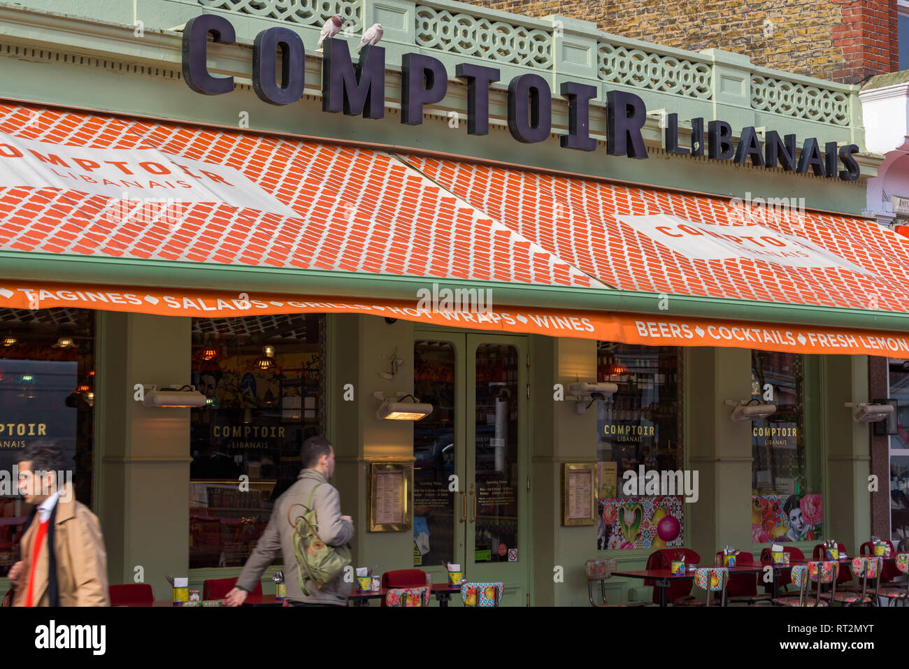 Comptoir Libanais, a Lebanese and Middle Eastern restaurants on Exhibition Road, South Kensington, London Stock Photo