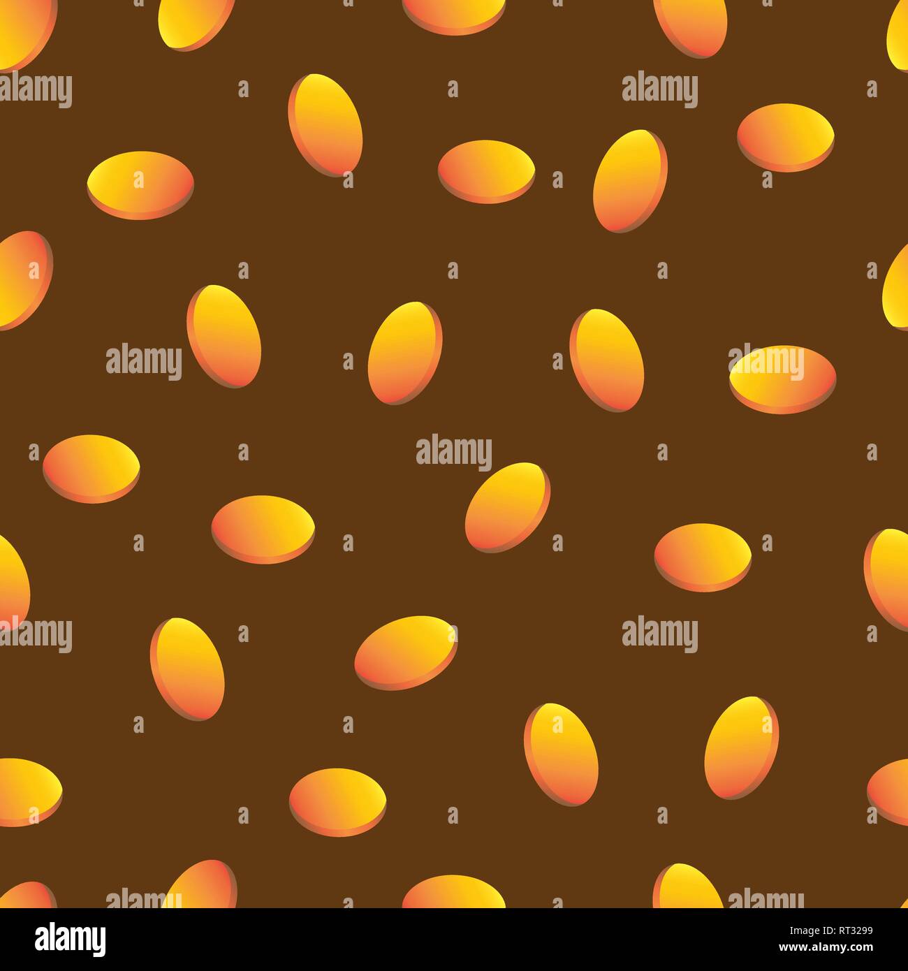 Vector backdrop with small golden elements. Seamkess texture. Stock Vector