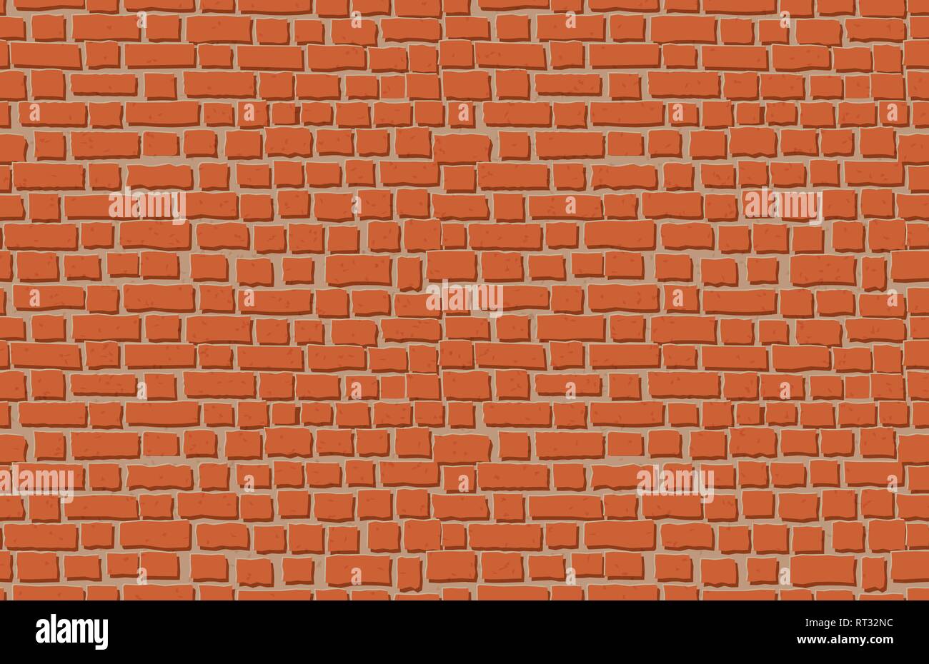 Vector old brick wall background. Seamless pattern Stock Vector