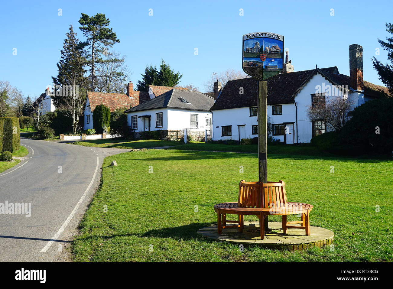 The pretty Essex village of Hadstock Stock Photo