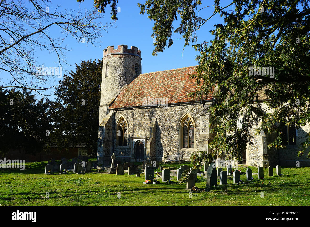 St Mary's Church, Bartlow Stock Photo - Alamy