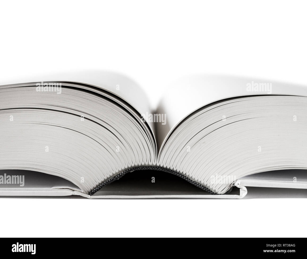 Open blank dictionary, book mockup on white background Stock Photo Alamy