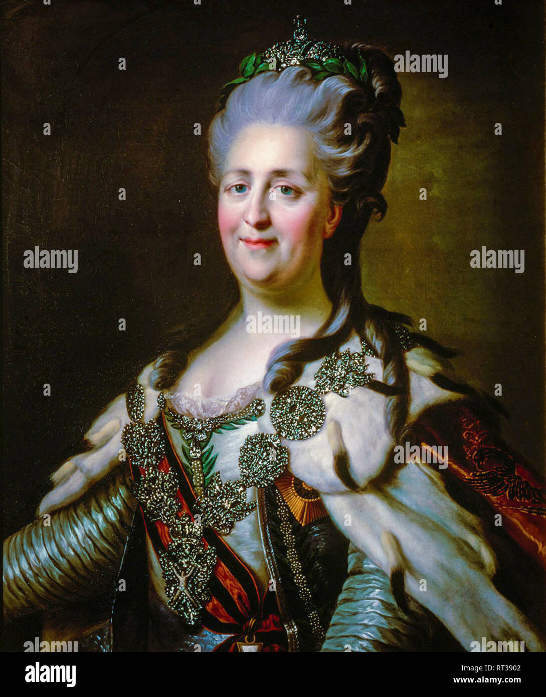 Catherine II of Russia (1729-1796), portrait painting, circa 1780s Stock Photo