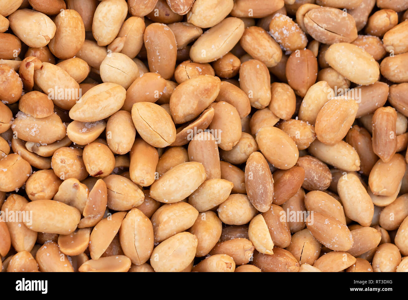 peeled peanuts for background Stock Photo