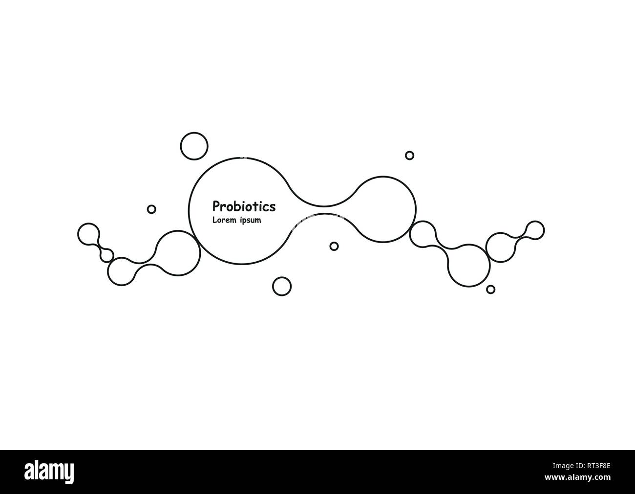 Biotechnology. Symbol molecule. Vector logo template. Abstract molecule vector template. Nanotechnology development. Logo for the medical industry Stock Vector