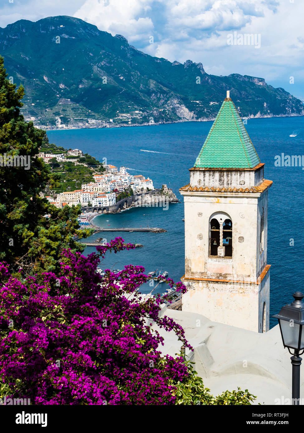 Italy, Campania, Amalfi Coast, Sorrento Peninsula, Amalfi, Parrocchia Santa Maria Assunta Church Stock Photo