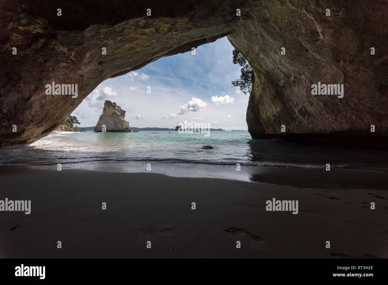Cathedral Cove, New Zealand Stock Photo
