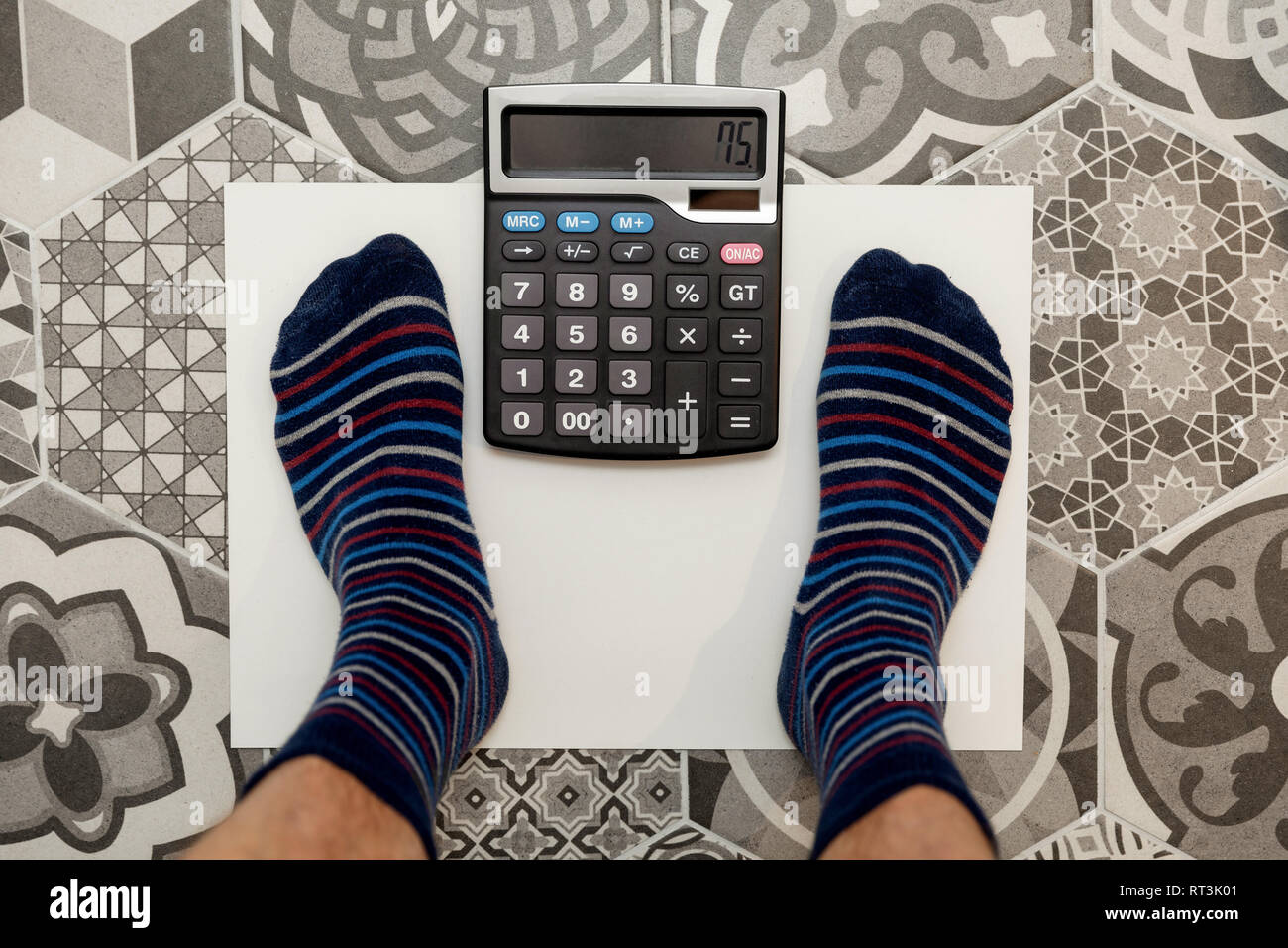 ideal weight calculator concept Stock Photo