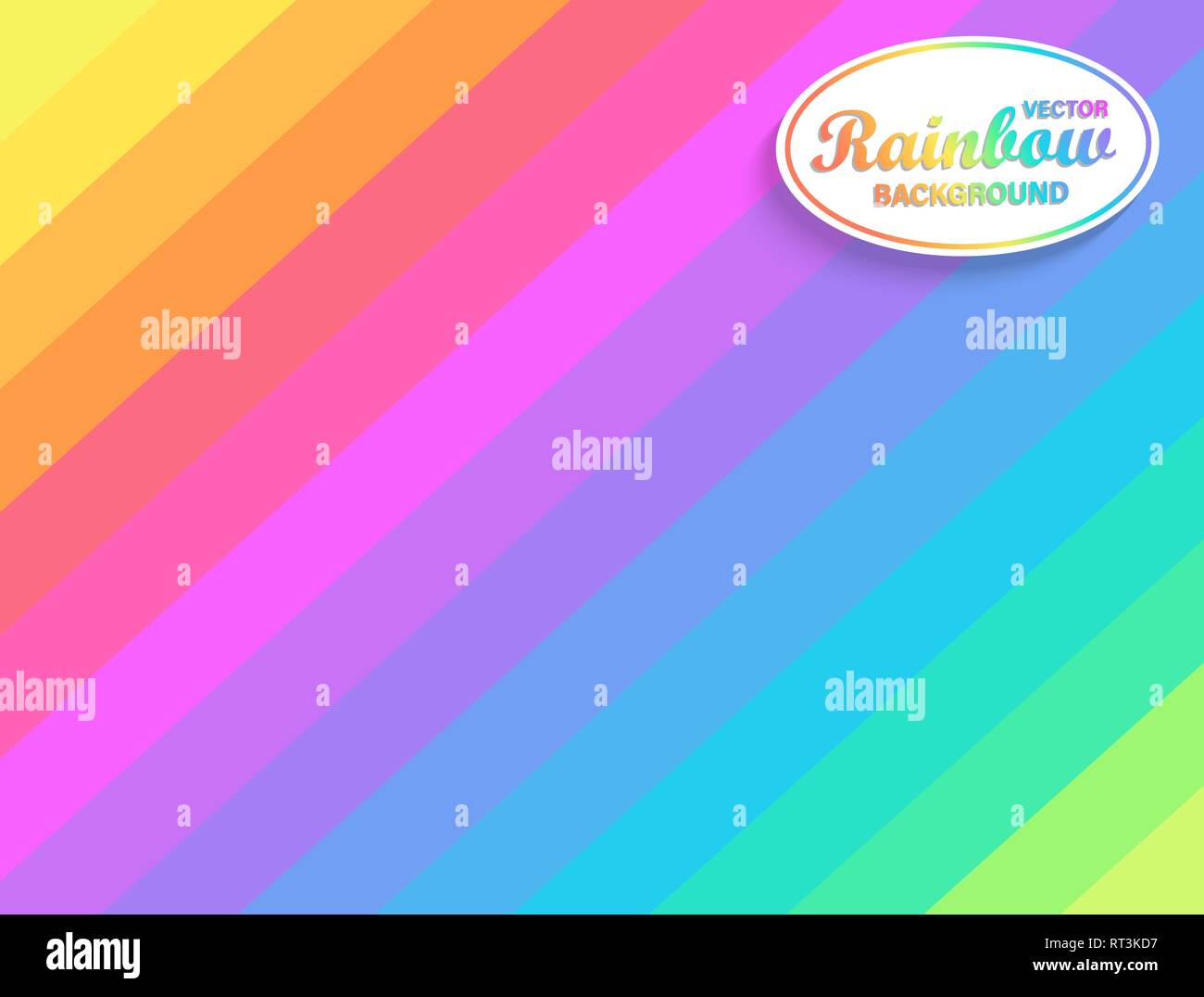 Rainbow diagonal background. Stock Vector