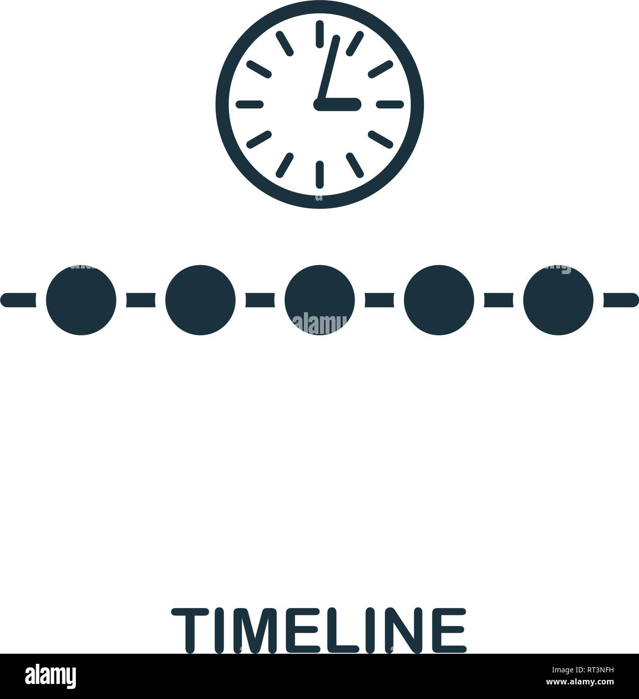 Timeline icon. Creative element design from fintech technology