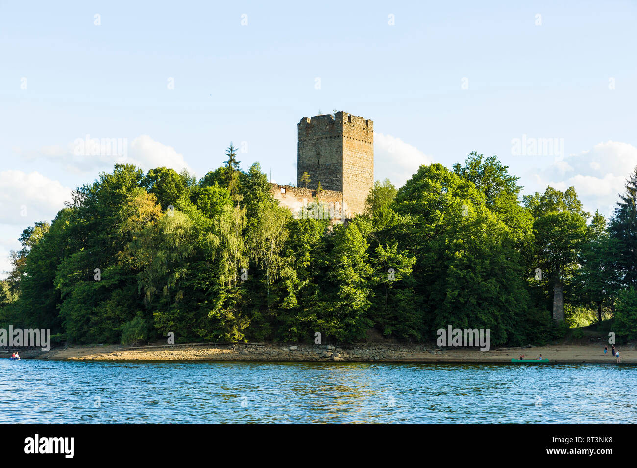 Burgruine Lichtenfels, Österreich, Niederösterreich, Waldviertel, Ottensteiner Stausee Stock Photo